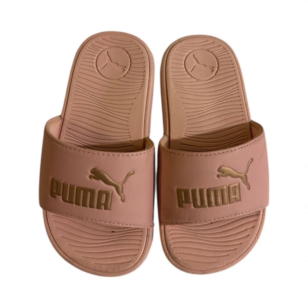 Girl pink puma slippers size 12C